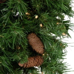 Northlight 30" Pre-Lit Dakota Red Pine Artificial Christmas Teardrop Swag, Clear AlwaysLit Lights -Ornaments Store northlight z99413 04 95702.1692025708