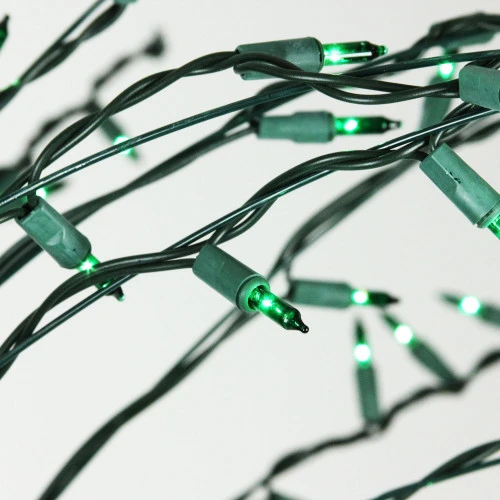 Northlight 9' Black Pre-Lit Artificial Cascade Twig Christmas Tree - Green Lights 5 Northlight 9' Black Pre-Lit Artificial Cascade Twig Christmas Tree - Green Lights - Image 3