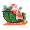 Northlight 17" Pre-Lit Green And Red Holographic Santa In Sleigh Christmas Window Silhouette Decoration -Ornaments Store northlight zg15705 58541.1587644272