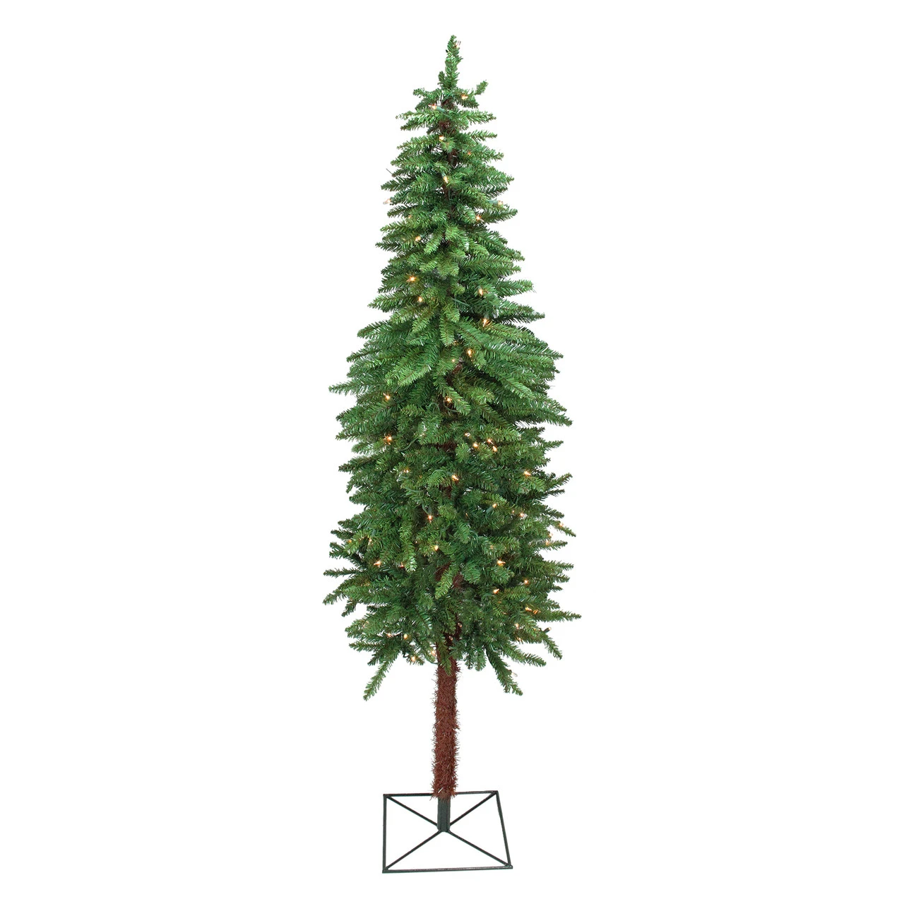 Northlight 7' Pre-Lit Slim Two-Tone Alpine Artificial Christmas Tree - Clear Lights 3 Northlight 7' Pre-Lit Slim Two-Tone Alpine Artificial Christmas Tree - Clear Lights