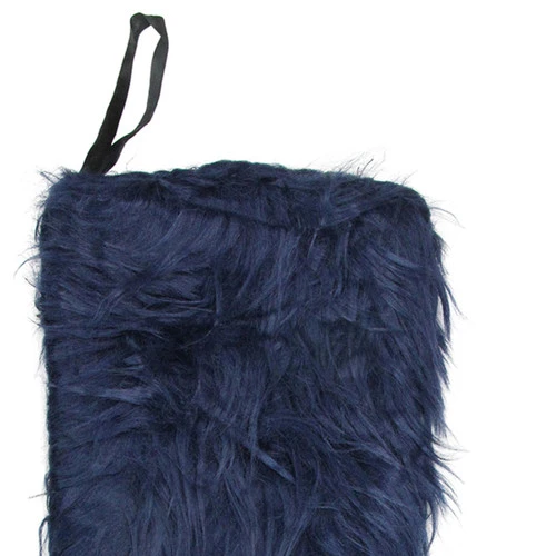 Northlight 17.5" Navy Blue Solid Soft Plush Christmas Stocking 5 Northlight 17.5" Navy Blue Solid Soft Plush Christmas Stocking - Image 3