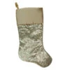 Northlight 22" Golden Metallic Sequined Christmas Stocking With Satin Cuff -Ornaments Store northlightl27891 1 44365.1665610425