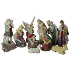 Northlight Set Of 11 Christmas Nativity Resin Figurines, 8"