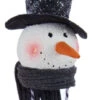 Kurt Adler 12" White Snowman With Black Top Hat And Bird House Christmas Ornament
