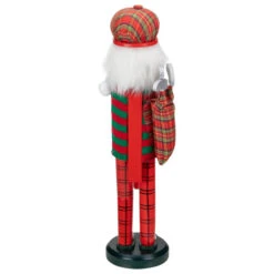 14" Red And Green Plaid Wooden Golfer Christmas Nutcracker -Ornaments Store nutcracker20factory f97136 2 70563.1631896536