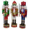 Set Of 3 Red Sequin Jacket Wooden Christmas Nutcrackers 14.25" 1 Set Of 3 Red Sequin Jacket Wooden Christmas Nutcrackers 14.25" -Ornaments Store nutcrackerfactory 97166updated 53685.1628695518
