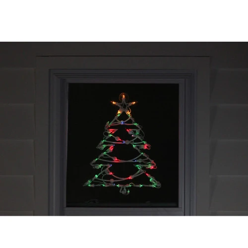 Northlight 18" Lighted Christmas Tree Window Silhouette 5 Northlight 18" Lighted Christmas Tree Window Silhouette - Image 3
