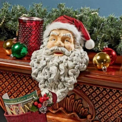 14" Santa Stocking Mantel Holder 12 14" Santa Stocking Mantel Holder -Ornaments Store oldsanta 1 48095.1587642896