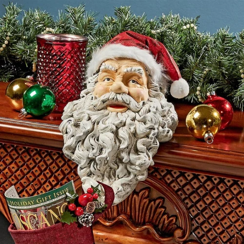 14" Santa Stocking Mantel Holder 7 14" Santa Stocking Mantel Holder - Image 5