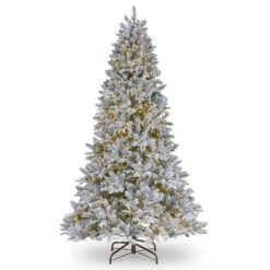 Christmas Central 6.5’ Pre-Lit Iceland Fir Artificial Christmas Tree, Clear Lights