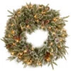 Christmas Central Pre-Lit Liberty Pine Artificial Christmas Wreath, 24-Inch, Clear Lights -Ornaments Store pelb7 300 24w 1 58138.1588348945