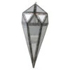 Northlight 10.5" Silver And Clear Mirrored Geometric Framed Drop Christmas Ornament