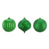Northlight 3ct Green Shatterproof 3-Finish Christmas Onion And Ball Ornaments 4.75" (120mm) -Ornaments Store pka8minaifya8l15pqdye2gfnsg3k7wj 38878.1588344123