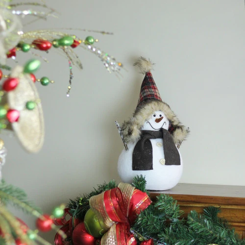 Northlight 13" White And Black Snowman With Hat Christmas Tabletop Figurine 4 Northlight 13" White And Black Snowman With Hat Christmas Tabletop Figurine - Image 2