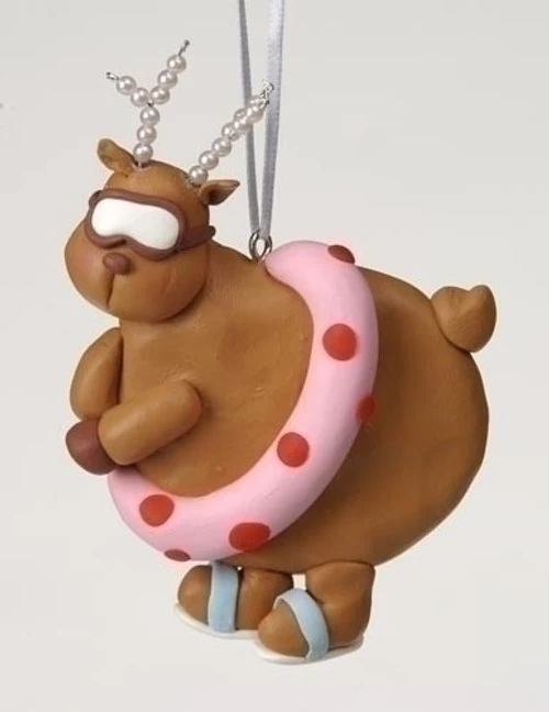 Roman Club Pack Of 12 Brown And Pink Swimming Diva Reindeer Pearl Antlers Christmas Ornaments 3.75" 3 Roman Club Pack Of 12 Brown And Pink Swimming Diva Reindeer Pearl Antlers Christmas Ornaments 3.75"