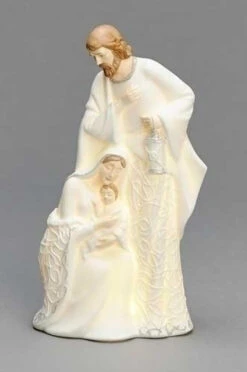 Roman 8.75" Pre-Lit White LED Holy Family Christmas Nativity Figurine