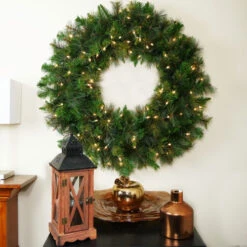 Northlight Mixed Canyon Pine Artificial Christmas Wreath - 36-Inch, Clear Lights -Ornaments Store qd29mpak89hq9hhwuzgqh6zmxh1tnlzz 20545.1665610743