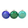 Northlight Set Of 3 Blue And Green Glitter Snowflake Disc Shaped Glass Christmas Ornament 3.25" (82mm) -Ornaments Store qdg9yzkxcbsqu4aifww0xq319ld95pql 63979.1588369541