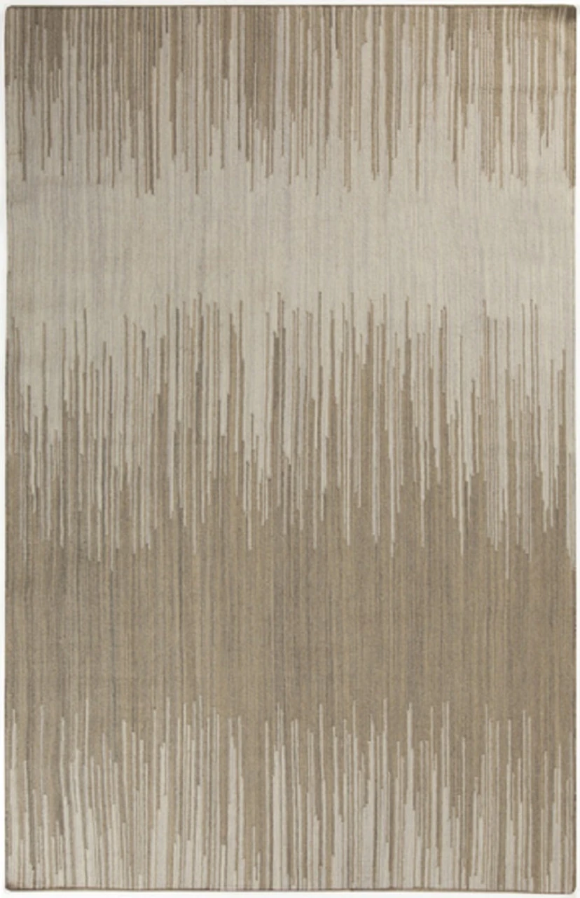 5' X 8' Rhythmic Beach Light Gray And Sandy Brown Hand Woven Wool Area Throw Rug 3 5' X 8' Rhythmic Beach Light Gray And Sandy Brown Hand Woven Wool Area Throw Rug