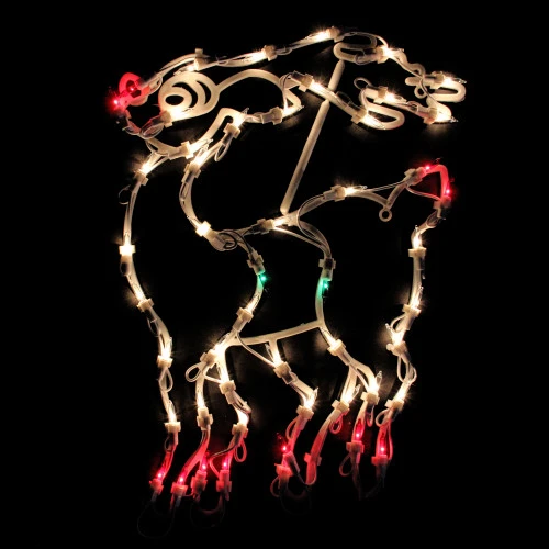 Northlight 18" Lighted Reindeer Christmas Window Silhouette Decoration 3 Northlight 18" Lighted Reindeer Christmas Window Silhouette Decoration
