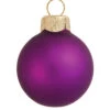40ct Soft Purple Glass Matte Christmas Ball Ornaments 1.5" (35mm)