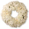 18" White Roses & Hydrangeas Wreath -Ornaments Store rav wl136173 1 34634.1588348992