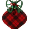 11.5" Red And Black Plaid Onion Finial Christmas Ornament -Ornaments Store raz20363800220c 1 30555.1608349968