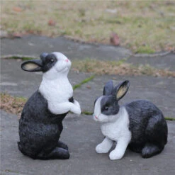 Set Of 2 Black And White Bunny Rabbit Figures Table Top Easter Spring Decorations 10" 7 Set Of 2 Black And White Bunny Rabbit Figures Table Top Easter Spring Decorations 10" -Ornaments Store raz203810209 2 53390.1588396712