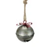 9.25" Gray And Red Round Rustic Finish Hanging Bell Christmas Ornament -Ornaments Store raz 3771457 63483.1587643026