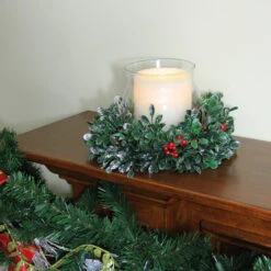 Northlight 6" Clear And Green Boxwood With Berry Tipped Christmas Hurricane Pillar Candle Holder -Ornaments Store rbzudvehussznktrckcdxcuwxgb0wo4h 85769.1588371118