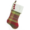 Northlight 19" Multi-Color Plaid Christmas Stocking With Green And Yellow Trim And Red Buttons -Ornaments Store rcqw5firlweqfeqrmlbtppaq23d03ynm 21774.1587643018