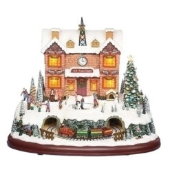 11.5” Musical LED North Pole Train Station