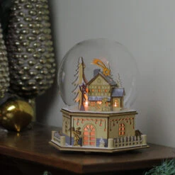 Roman 8.75" Christmas LED Wood Cut Town Table Top Dome Decoration -Ornaments Store roman20131467 3 15738.1587644957