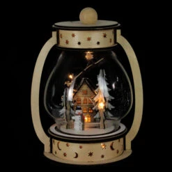 Roman 9.75" Clear And Beige LED Woodland Christmas Dome Lantern Tabletop Decoration -Ornaments Store roman20131976 3 55180.1587644957