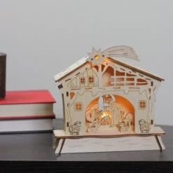 Roman 6.5" LED Lighted Wooden Battery Operated Nativity Scene Christmas Table Top Decoration -Ornaments Store roman20161471 3 53944.1587644061