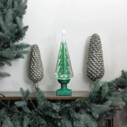 Roman 14" Green Glitter LED Swirl Water Dome With Christmas Tree Table Top Decoration 7 Roman 14" Green Glitter LED Swirl Water Dome With Christmas Tree Table Top Decoration -Ornaments Store roman 130748 styled 75641.1588405831