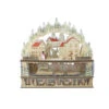 Roman 17.25" Beige And Red LED Lighted 3 Level Cut Town Christmas Tabletop Decoration -Ornaments Store roman 131470 24581.1587644956