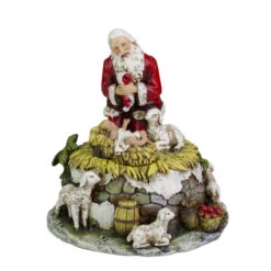 Roman 6" Joseph's Studio Kneeling Santa With Jesus Musical Christmas Figure