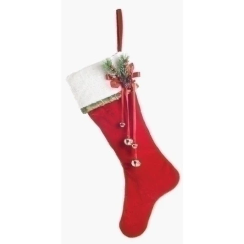Roman 26" Red And White Traditional Jingle Bell Christmas Stocking 4 Roman 26" Red And White Traditional Jingle Bell Christmas Stocking - Image 2