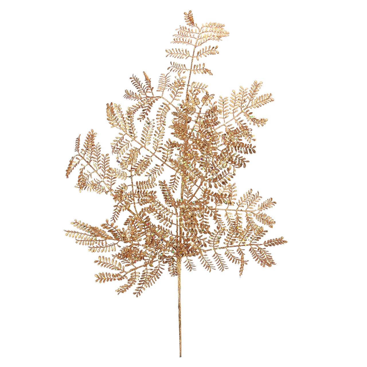 28" Brown Glittered Mimosa Tree Leaf Autumn Spray 3 28" Brown Glittered Mimosa Tree Leaf Autumn Spray