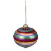 4" Red And Green Cirque Striped Glass Onion Christmas Ornament -Ornaments Store select xti020 multi20b 57588.1588349111