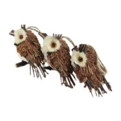 Northlight Set 3 Sisal And Twig Owl Christmas Ornaments, 3.5" -Ornaments Store slkagdtfzcgk3k8jxip4huqmcm9pjq5n 42252.1665610426