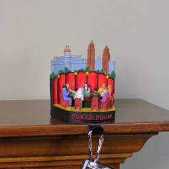 7.25" Red And Blue Casino Gambling Poker Room Christmas Stocking Holder -Ornaments Store sterling 147016 3 04136.1588357671