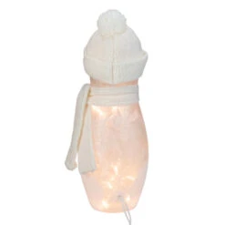 11" White And Red Lighted Snowman Christmas Tabletop Decoration -Ornaments Store stony20creek bfx8244 3 41348.1588415812