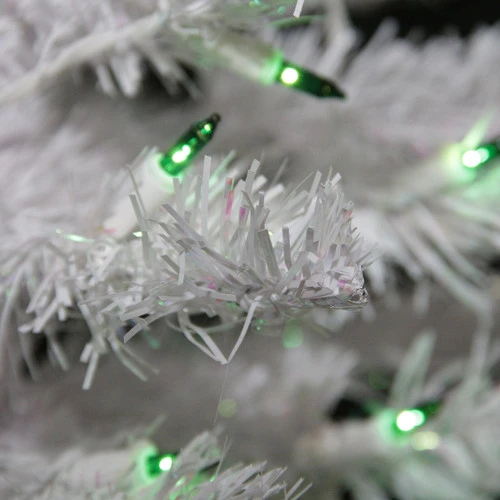 Northlight 4' Pre Lit White Iridescent Pine Artificial Christmas Tree - Green Lights 4 Northlight 4' Pre Lit White Iridescent Pine Artificial Christmas Tree - Green Lights - Image 2