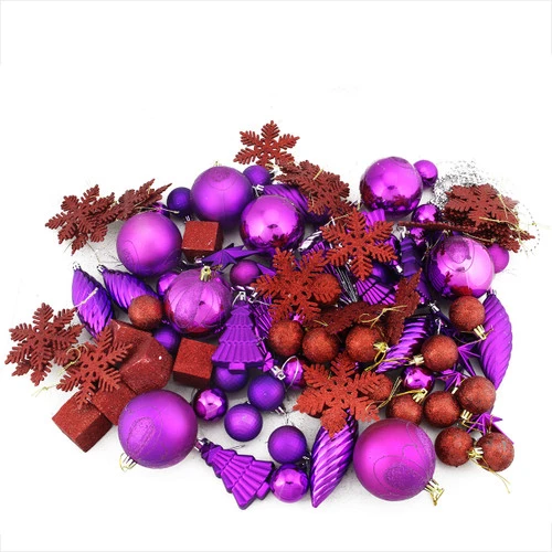 Northlight 125ct Purple And Red Shatterproof 3-Finish Christmas Ornaments 5.5" (139.7mm) 3 Northlight 125ct Purple And Red Shatterproof 3-Finish Christmas Ornaments 5.5" (139.7mm)