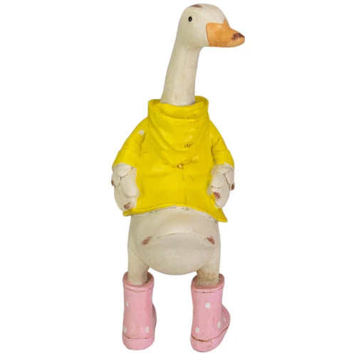 9.75" Standing Spring Duck With Yellow Raincoat And Pink Rain Boots Figurine - 34257029 5 9.75" Standing Spring Duck With Yellow Raincoat And Pink Rain Boots Figurine - 34257029 - Image 3