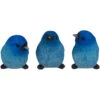 Set Of 3 Large Indigo Blue Bird Figurines 4.75" -Ornaments Store transpac a3773 55761.1587645069