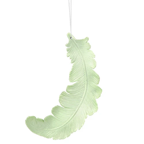 Vickerman 6ct Matte Celadon Green Feather Shatterproof Christmas Ornaments 6" 3 Vickerman 6ct Matte Celadon Green Feather Shatterproof Christmas Ornaments 6"