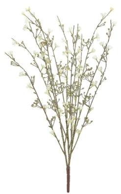 32" Brown And Gold Glittered Blossom Bush Artificial Christmas Spray